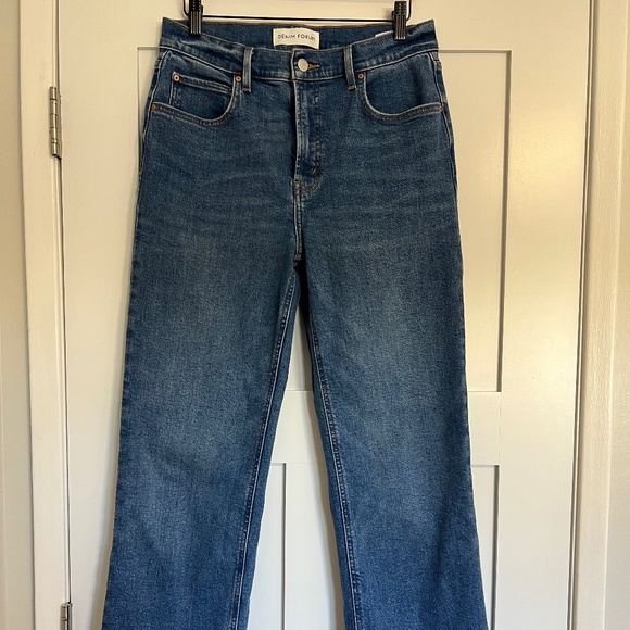 Denim Forum The 90s Snatched Mid-rise Straight - Picture 1 of 4